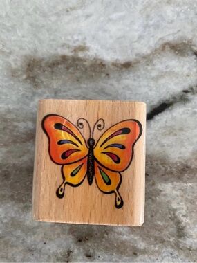 Stampcraft Butterfly Wood Mounted Rubber Stamp